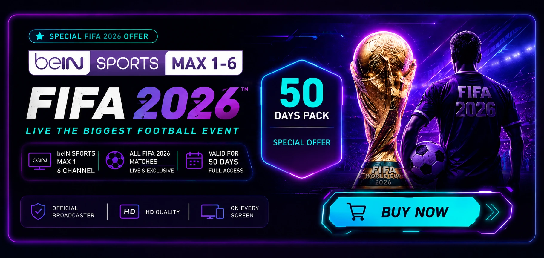 beIN Sports MAX 1-6 FIFA 2026 Package